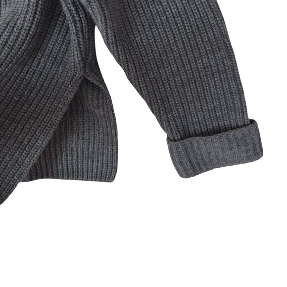 ASOS Grey Knit Sweater M Chunky Ribbed Minimalist Cozy Normcore Soft Grunge - Picture 5 of 9